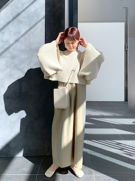 「オーガンジー」｜「アイテム（その他）」を使った、mari_lemageさん（レディース・160cm）の冬コーディネート