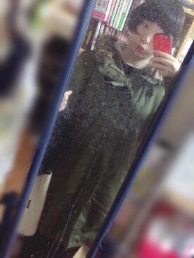 「厚底」｜「アイテム（モッズコート）」を使った、kiyonococoroさん（レディース・159cm）の冬コーディネート