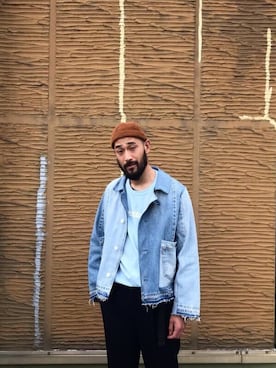 「ami（アミ）のアイテム（パンツ）」を使った、Mitsuhiro Higashinoさん（メンズ・186cm）の春コーディネート