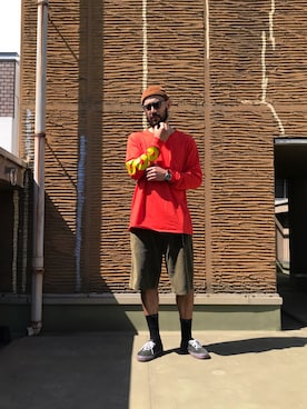 「LQQK STUDIO（ルックスタジオ）のアイテム」を使った、Mitsuhiro Higashinoさん（メンズ・186cm）の春コーディネート