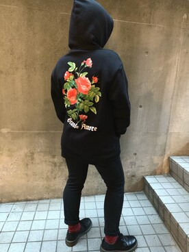 「薔薇柄」｜美紅さん（レディース・148cm）の冬コーディネート