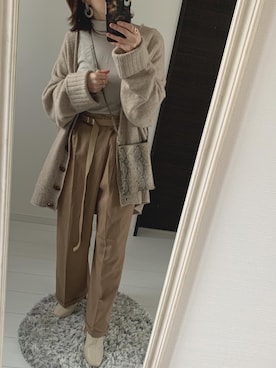 「LOWRYS FARM（ローリーズファーム）のストレッチヒールブーツ　851418（ブーツ）」を使った、N *さん（レディース・155cm）の冬コーディネート