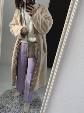 「LOWRYS FARM（ローリーズファーム）のストレッチヒールブーツ　851418（ブーツ）」を使った、N *さん（レディース・155cm）の冬コーディネート