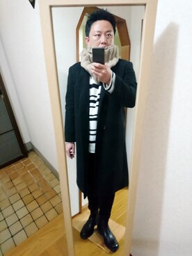 「Doシンプル部」｜「アイテム（その他アウター）」を使った、xさん（メンズ・171cm）の冬コーディネート