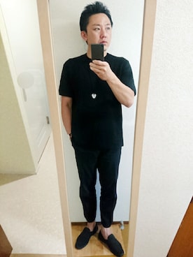 「Doシンプル部」｜「アイテム（スリッポン）」を使った、xさん（メンズ・171cm）の夏コーディネート