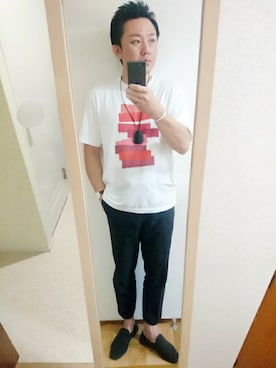 「Doシンプル部」｜「アイテム（スリッポン）」を使った、xさん（メンズ・171cm）の夏コーディネート