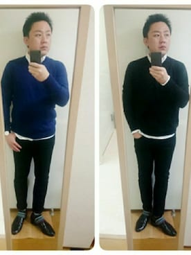 「ボーダーソックス」｜「アイテム（腕時計）」を使った、xさん（メンズ・171cm）の冬コーディネート
