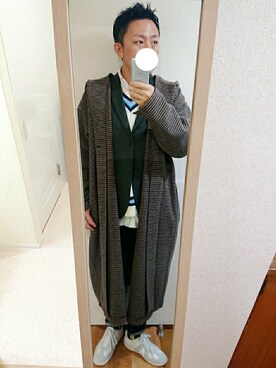 「メルトン」｜「アイテム（その他アウター）」を使った、xさん（メンズ・171cm）の冬コーディネート