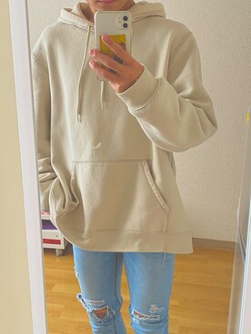 「H&M（エイチ・アンド・エム）のアイテム（パーカー）」を使った、shu_tyさん（メンズ・170cm）の春コーディネート