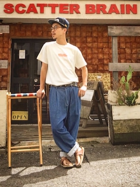 「ネイタルデザイン」｜「アイテム（パンツ）」を使った、CrossYouさん（メンズ・168cm）の夏コーディネート