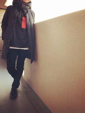 「MBMN（エムビーエムエヌ）のアイテム」を使った、KIMさん（メンズ・176cm）の冬コーディネート