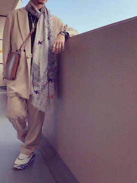 「FHB（エフエイチビー）のアイテム」を使った、KIMさん（メンズ・176cm）の冬コーディネート