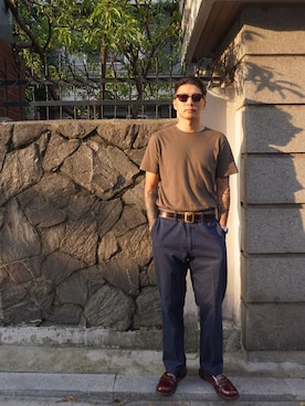 「RADIALL（ラディアル）のアイテム」を使った、L.H.P _SPACEさん（メンズ・177cm）の夏コーディネート