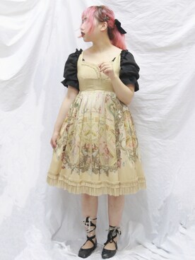 「merry jenny（メリージェニー）のアイテム（バレエシューズ）」を使った、Cherrrrrrrrry_さん（レディース・161cm）の夏コーディネート