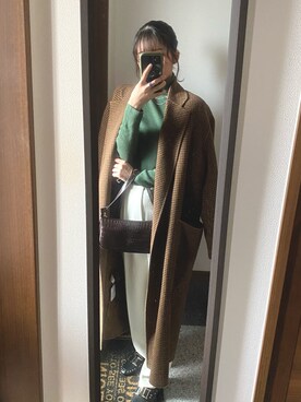 「TODAYFUL（トゥデイフル）のアイテム（ジャケット/アウター、ブラウン系）」を使った、にゃにゃさん（レディース・163cm）の秋コーディネート