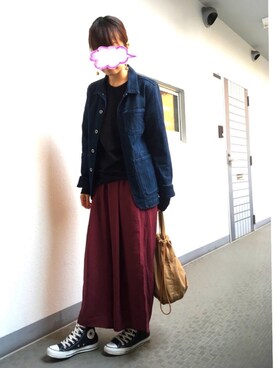「Factor=（ファクターイコール）のアイテム（パンツ）」を使った、acoさん（レディース・156cm）の春コーディネート