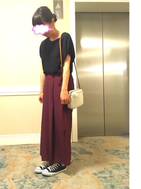 「Factor=（ファクターイコール）のアイテム（パンツ）」を使った、acoさん（レディース・156cm）の春コーディネート
