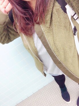 「BEN DAVIS（ベンデイビス）のアイテム（ジャケット/アウター）」を使った、ぴよさん（レディース・155cm）の冬コーディネート