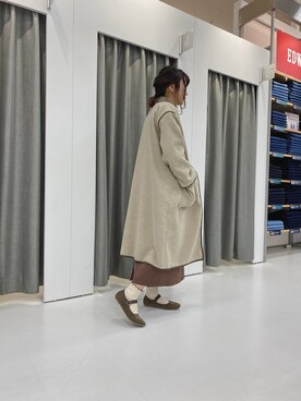 「RETRO GIRL（レトロガール）のアイテム（ジャンパースカート）」を使った、まゆげさん（レディース・157cm）の冬コーディネート