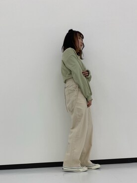 「Howdy Marie（ハウディ―マリー）のアイテム」を使った、まゆげさん（レディース・157cm）の春コーディネート