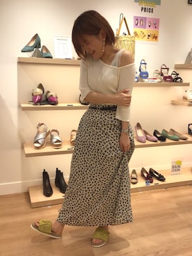 「NICE CLAUP（ナイスクラップ）のアイテム」を使った、sakaeさん（レディース・154cm）の春コーディネート