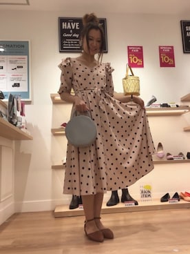 「レトロワンピース」｜sakaeさん（レディース・163cm）の春コーディネート