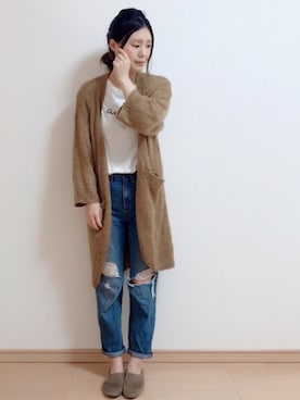 「スプリングSENSEOFPLACE」｜「アイテム（その他アウター）」を使った、ikumi＊さん（レディース・159cm）の冬コーディネート
