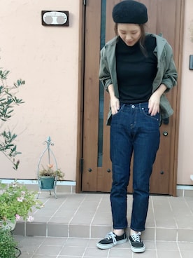 「CIAOPANIC（チャオパニック）のアイテム（ハンチング/ベレー帽）」を使った、ikumi＊さん（レディース・159cm）の秋コーディネート