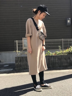 「袖ボリューム」｜「アイテム（腕時計）」を使った、ikumi＊さん（レディース・159cm）の夏コーディネート