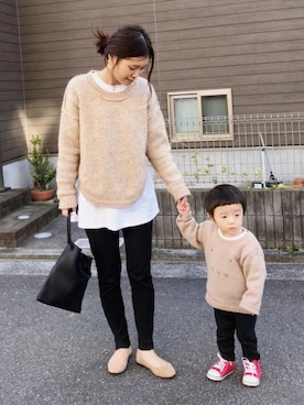 「DHOLIC（ディーホリック）のアイテム（バレエシューズ）」を使った、ikumi＊さん（レディース・159cm）の冬コーディネート