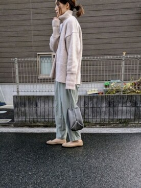 「DHOLIC（ディーホリック）のアイテム（バレエシューズ）」を使った、ikumi＊さん（レディース・159cm）の冬コーディネート