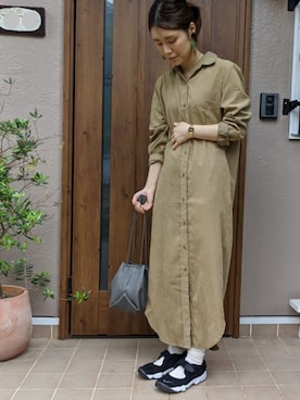 「おおぶりピアス」｜「アイテム（スニーカー）」を使った、ikumi＊さん（レディース・159cm）の夏コーディネート