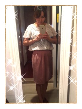 「PROPORTION BODY DRESSING（プロポーションボディドレッシング）のアイテム（スカート、ピンク系）」を使った、やあさん（レディース）の夏コーディネート