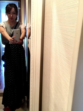 「mystic（ミスティック）のアイテム（トップス、グレー系）」を使った、やあさん（レディース）の夏コーディネート