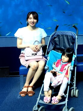 「lerevevanillerのアイテム（トップス、ホワイト系）」を使った、やあさん（レディース）の夏コーディネート