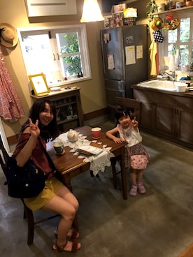 「Cath Kidston（キャスキッドソン）のアイテム（バッグ、ピンク系）」を使った、やあさん（レディース）の夏コーディネート