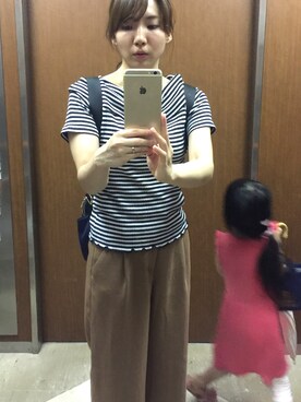 「NICE CLAUP（ナイスクラップ）のアイテム（トップス、その他）」を使った、やあさん（レディース）の夏コーディネート