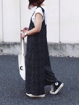 「Sheson（シーズン）のアイテム（オールインワン・サロペット）」を使った、RICOさん（レディース・155cm）の秋コーディネート