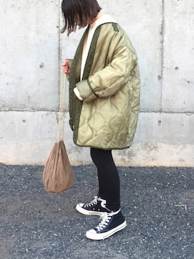 「KIL（キル）のアイテム」を使った、RICOさん（レディース・155cm）の冬コーディネート