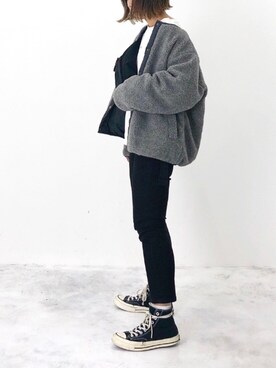 「eclat（エクラ）のアイテム（リング）」を使った、RICOさん（レディース・155cm）の秋コーディネート