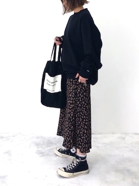 「Sheson（シーズン）のアイテム（スカート）」を使った、RICOさん（レディース・155cm）の秋コーディネート