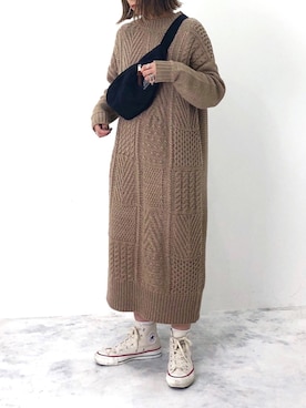 「eclat（エクラ）のアイテム（リング）」を使った、RICOさん（レディース・155cm）の冬コーディネート