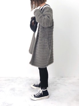 「eclat（エクラ）のアイテム（リング）」を使った、RICOさん（レディース・155cm）の冬コーディネート