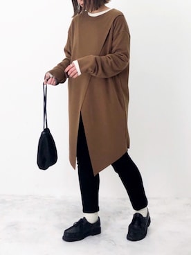 「eclat（エクラ）のアイテム」を使った、RICOさん（レディース・155cm）の冬コーディネート