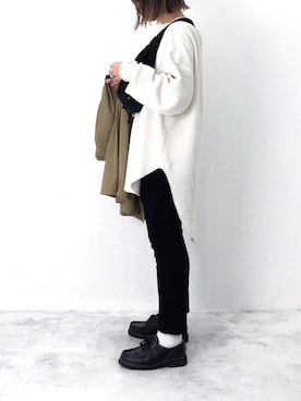 「Yarmo（ヤーモ）のアイテム」を使った、RICOさん（レディース・155cm）の春コーディネート