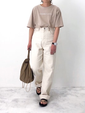 「eclat（エクラ）のアイテム」を使った、RICOさん（レディース・155cm）の春コーディネート