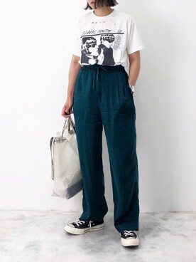 「eclat（エクラ）のアイテム」を使った、RICOさん（レディース・155cm）の夏コーディネート