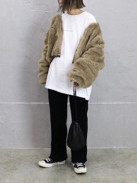 「RED CHOP WORKS（レッドチョップワークス）のアイテム（ジャケット/アウター）」を使った、RICOさん（レディース・155cm）の秋コーディネート
