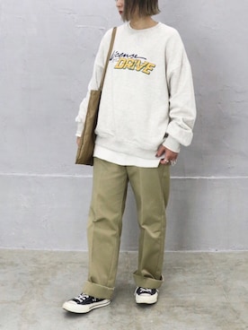 「CLANE（クラネ）のアイテム（チノパンツ）」を使った、RICOさん（レディース・155cm）の秋コーディネート