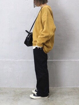 スウェット イエロー系 を使った チノパン のレディース人気ファッションコーディネート Wear